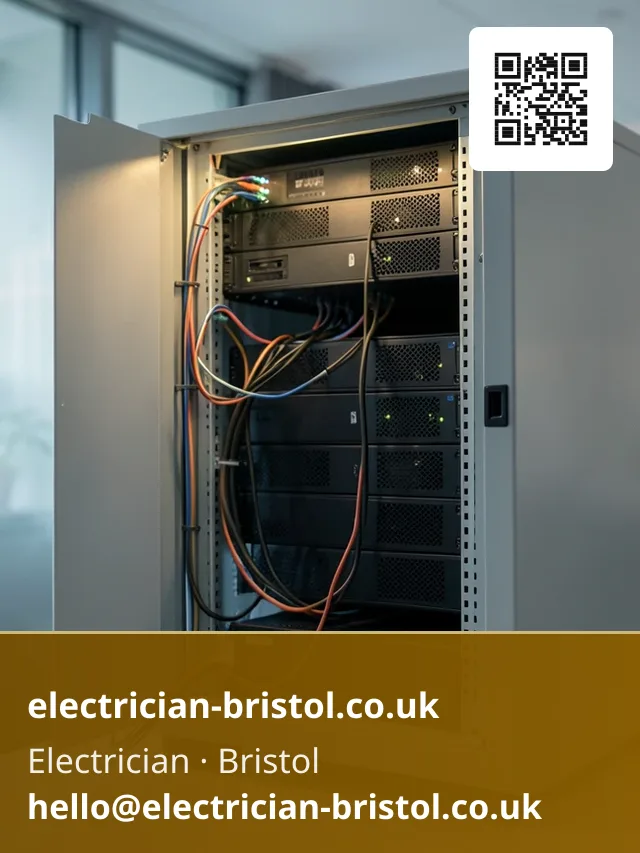 Dedicated power circuit being wired into a small server cupboard