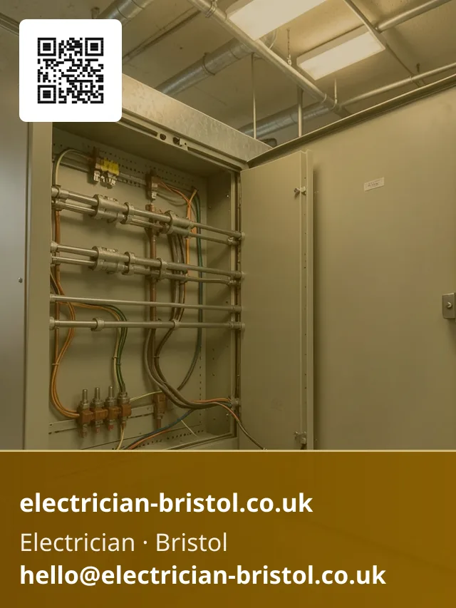 Three-phase distribution board being wired in a plant room