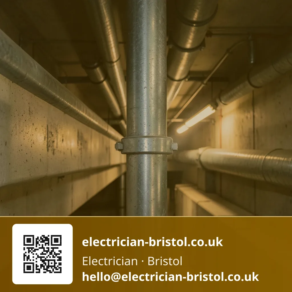Busbar rising main being connected floor to floor inside a service riser shaft