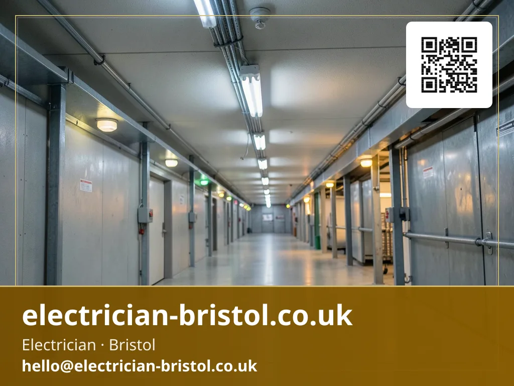 Emergency lighting units being tested with a key-switch