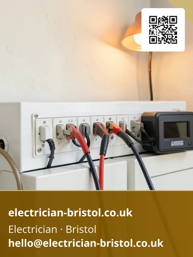 Insulation resistance tester's leads clipped across each circuit's terminals in turn before the unit is energised