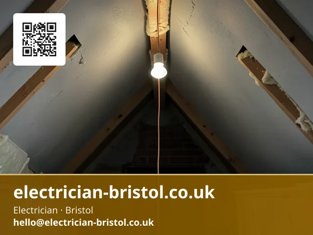 Cable run being clipped along a loft rafter