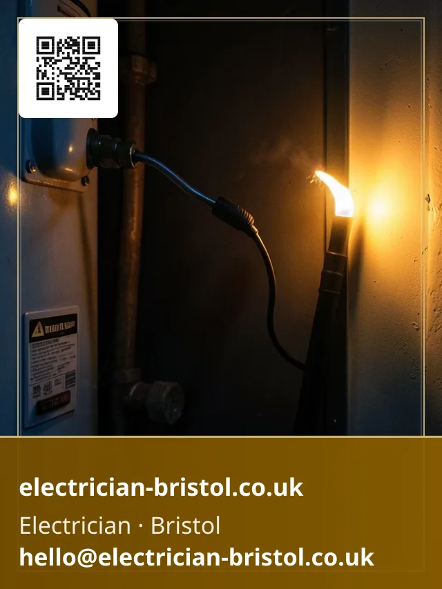 Fused connection unit beside a boiler being reconnected after failure