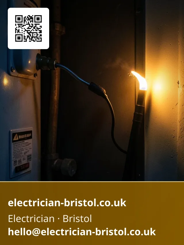 Fused connection unit beside a boiler being reconnected after failure