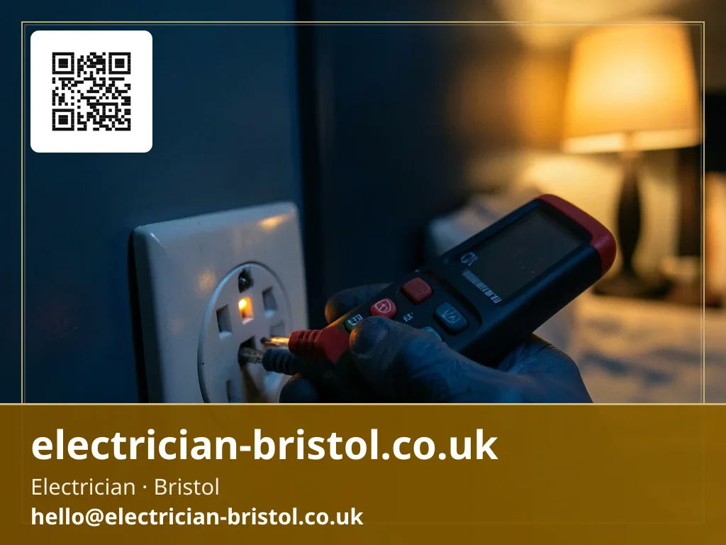 Multimeter's probes pressed into a dead socket outlet