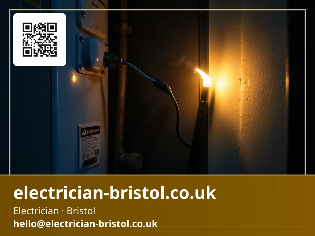 Fused connection unit beside a boiler being reconnected after failure