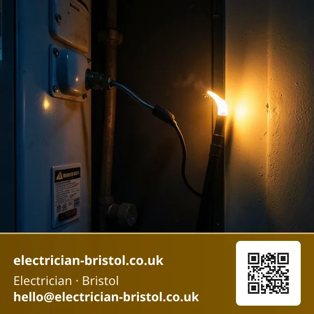 Fused connection unit beside a boiler being reconnected after failure