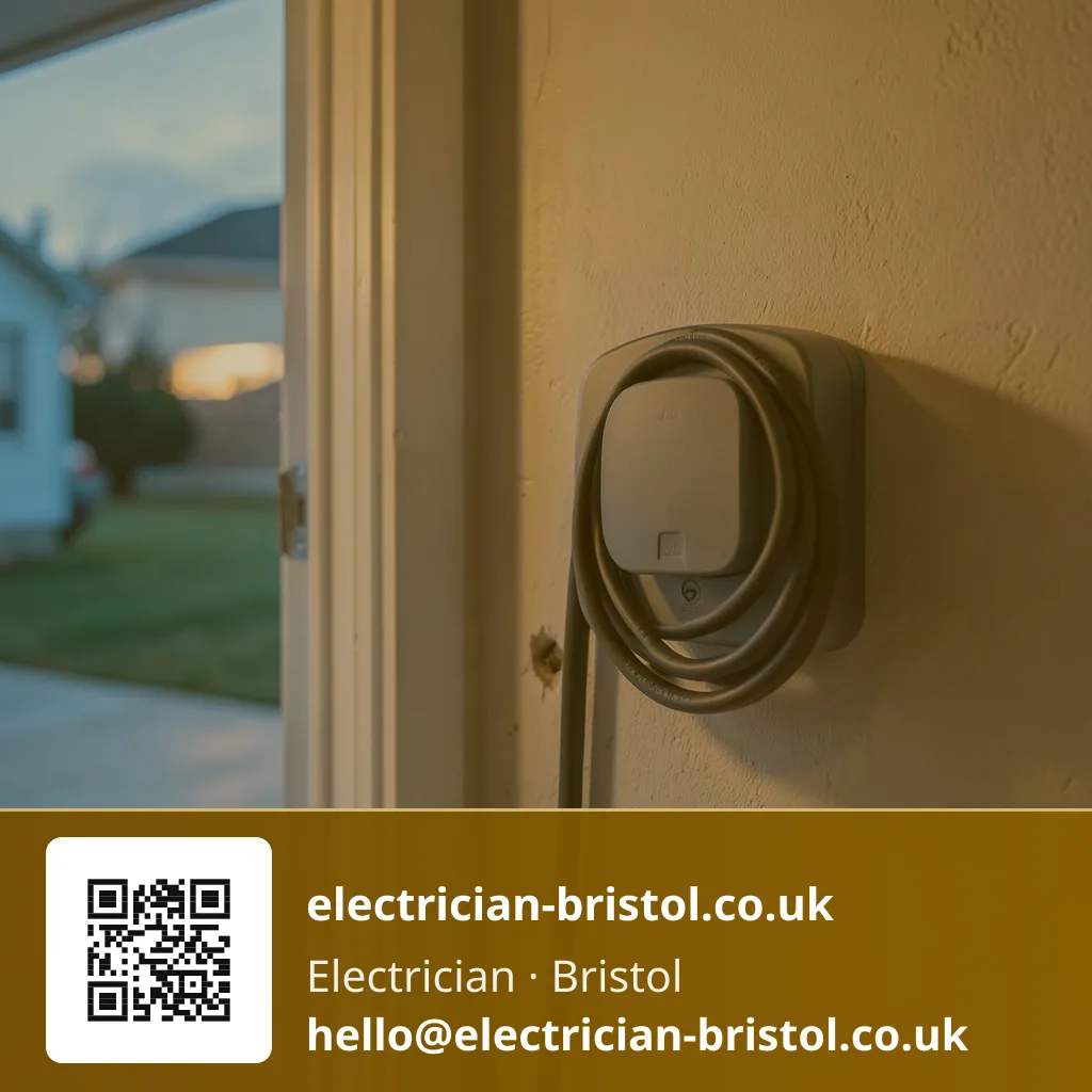 SWA cable being run from a consumer unit's fused spur out through an exterior wall to feed the charger position
