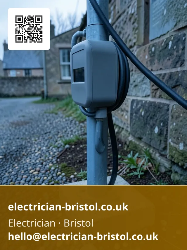 Charger mounted on a freestanding post being levelled and secured into its concrete footing