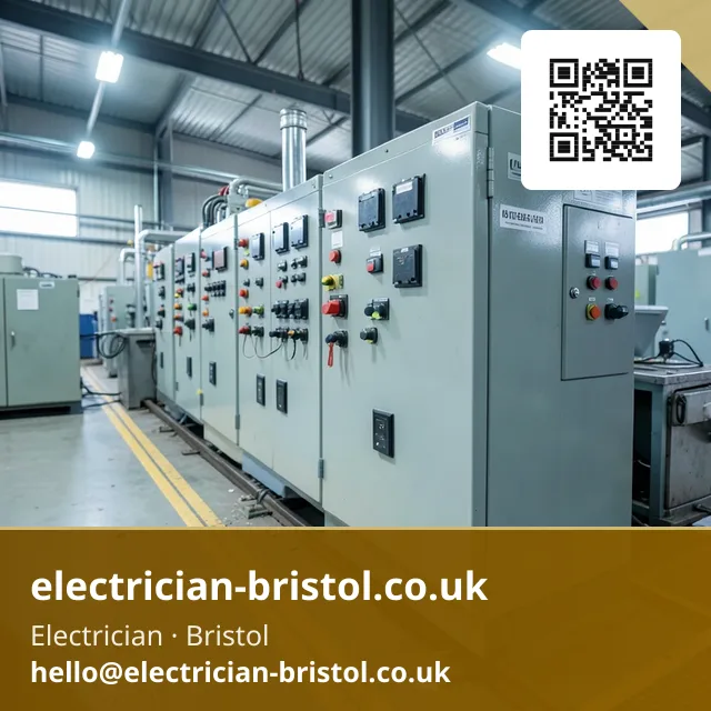 Factory floor's motor control panel being checked