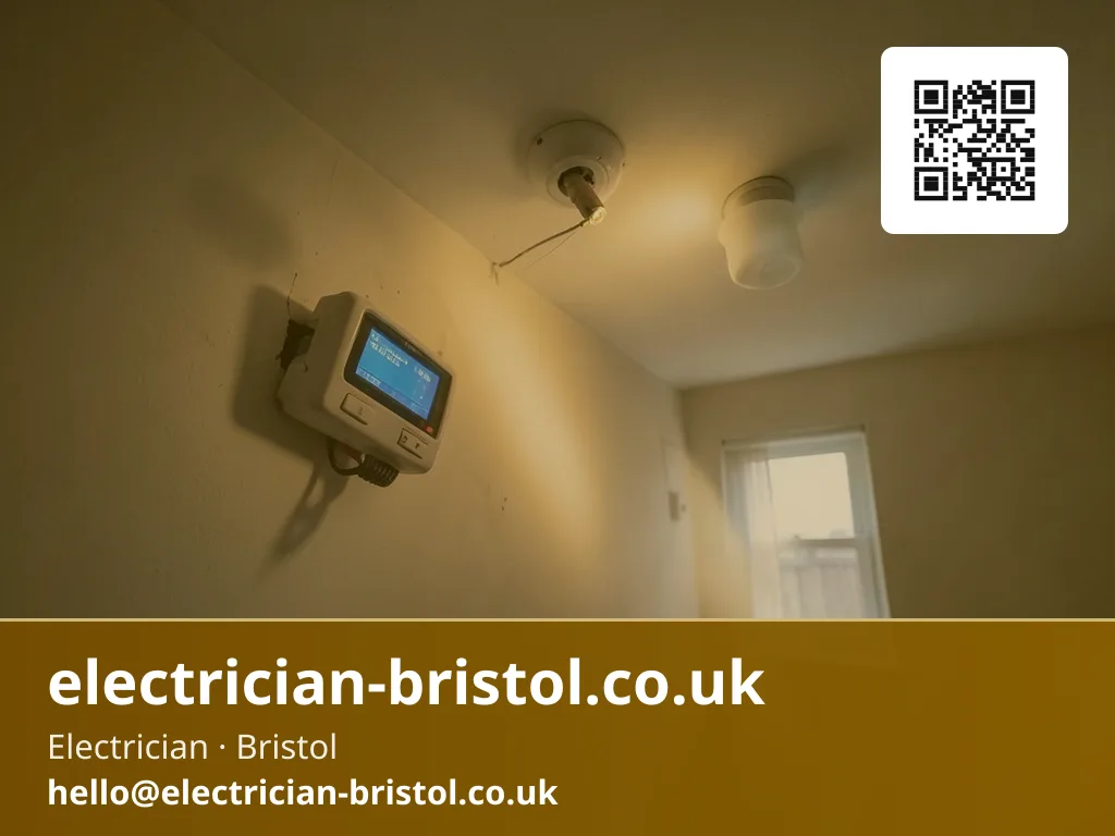 Broken lighting circuit being traced with a continuity tester between a switch and its ceiling rose