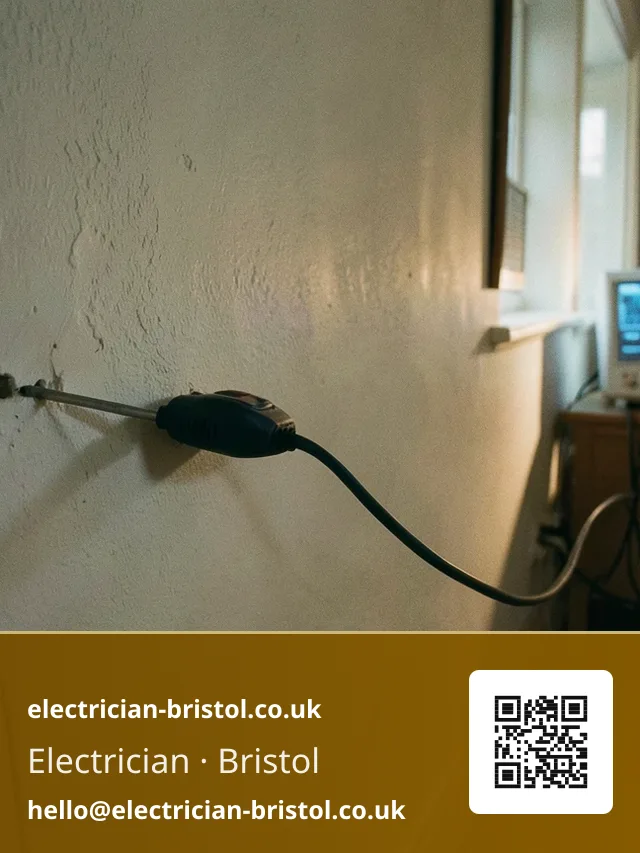 Cable fault locator's probe being run slowly along a wall to trace a hidden circuit's route