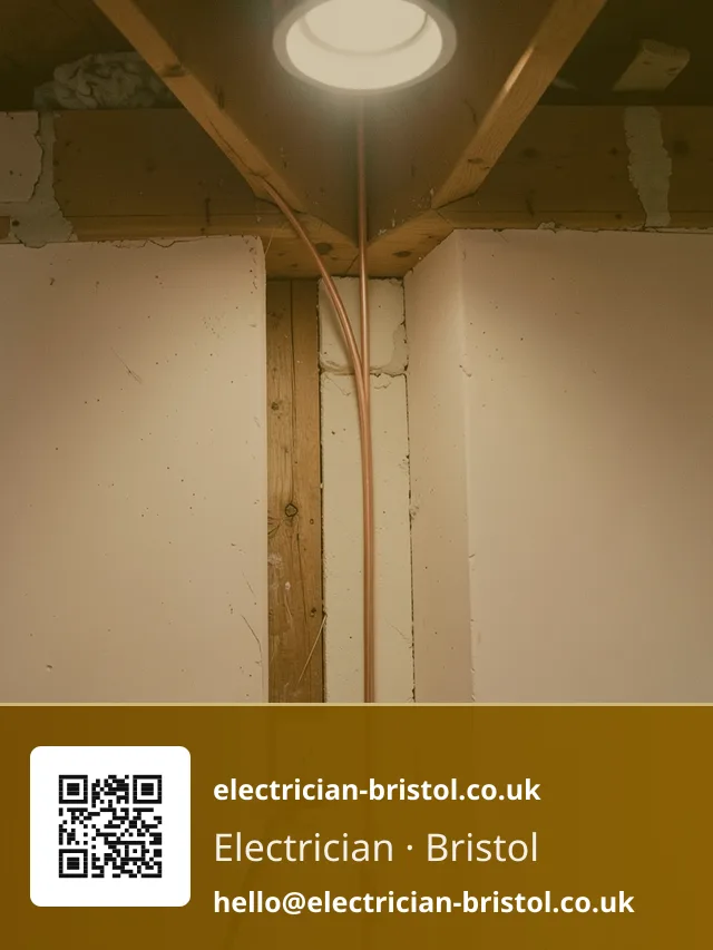 Cable being threaded through a stud wall cavity with a draw wire and a fish rod guiding it between two openings