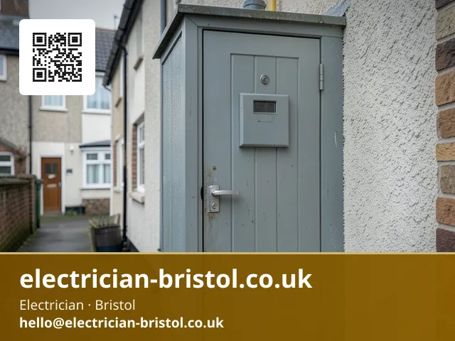 Exterior meter cupboard viewed from a middle distance