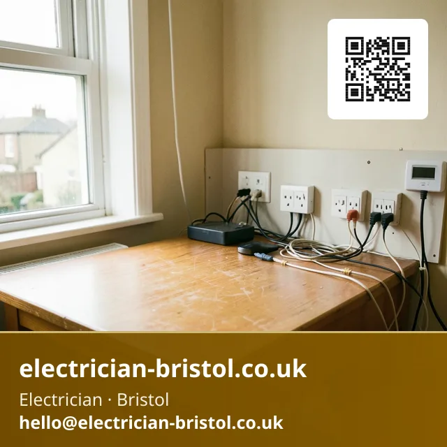 Cluster of sockets fitted behind a home-office desk