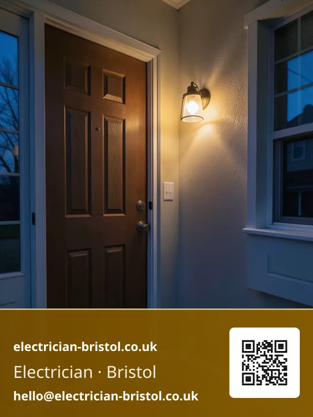 Porch light fitted beside a front door