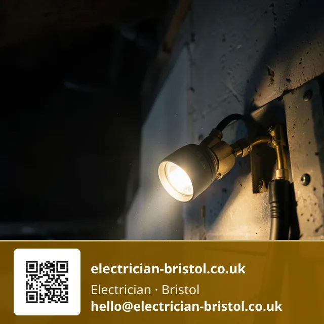 Smart lighting hub being wired into a lighting circuit's junction box