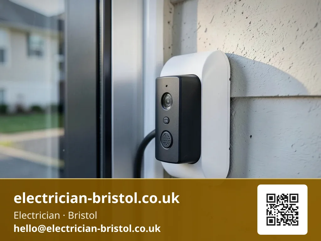 Cable being run through a wall sleeve for a video doorbell unit