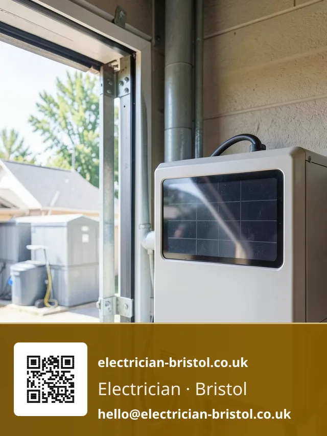 Solar inverter being wired inside a garage plant area